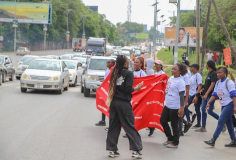 Global Platform Zambia Youths during the launch of 16 Days of Activism Against Gender Based Violonce