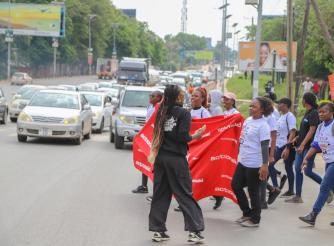 Global Platform Zambia Youths during the launch of 16 Days of Activism Against Gender Based Violonce
